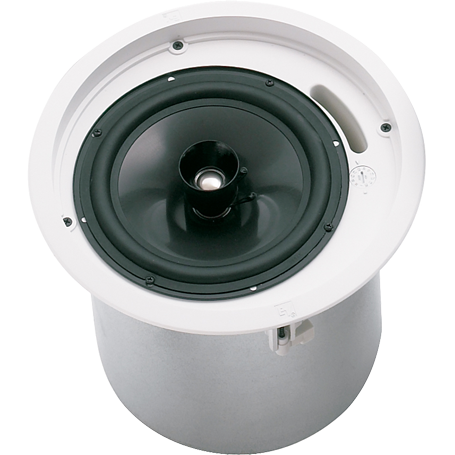 EVID C8.2 8" COAXIAL CEILING SPEAKER WITH HORN LOADED TI COATED TWEETER - 70V OR 8OHM, BACK CAN ENCLOSURE